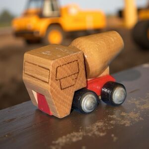 1971 Korean Wood Putt Putt Construction Cement Truck Wood/Metal A21